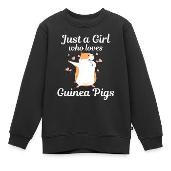 Meerschweinchen - Kinder Premium Organic Sweatshirt - Schwarz - Vorne - AI Model Kid Female (0cm)