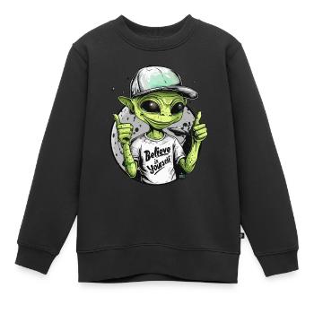 Autonomisation de l’astro - Sweat Premium enfant bio - noir - Devant - AI Model Kid Female (0cm)