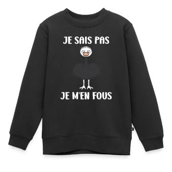 Strauß Zitat - Kinder Premium Organic Sweatshirt - Schwarz - Vorne - AI Model Kid Female (0cm)