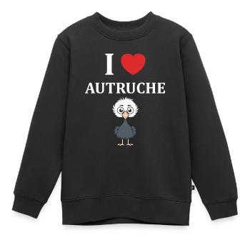 Strauß Zitat - Kinder Premium Organic Sweatshirt - Schwarz - Vorne - AI Model Kid Female (0cm)