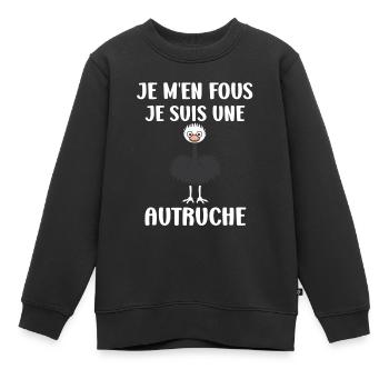 Strauß Zitat - Kinder Premium Organic Sweatshirt - Schwarz - Vorne - AI Model Kid Female (0cm)