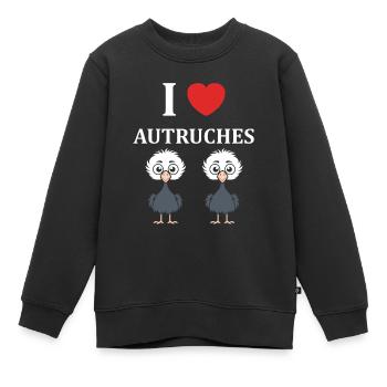Strauß Zitat - Kinder Premium Organic Sweatshirt - Schwarz - Vorne - AI Model Kid Female (0cm)