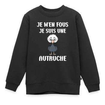 Strauß Zitat - Kinder Premium Organic Sweatshirt - Schwarz - Vorne - AI Model Kid Female (0cm)