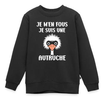 Strauß Zitat - Kinder Premium Organic Sweatshirt - Schwarz - Vorne - AI Model Kid Female (0cm)