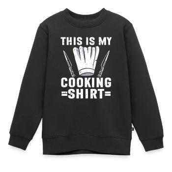 Chef Chef de cuisine - Sweat Premium enfant bio - noir - Devant - AI Model Kid Female (0cm)