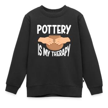 Keramikkünstler Ton Töpfern - Kinder Premium Organic Sweatshirt - Schwarz - Vorne - AI Model Kid Female (0cm)