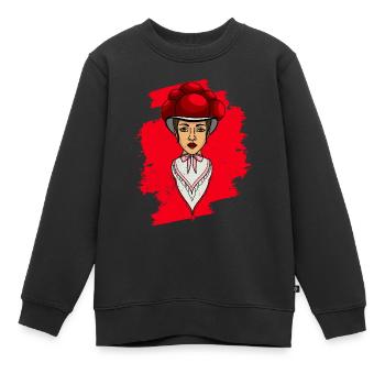 Fille de la Forêt-Noire Forêt Noire Montagne allemande - Sweat Premium enfant bio - noir - Devant - AI Model Kid Female (0cm)