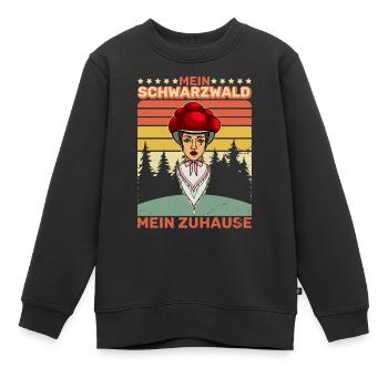 Ma Forêt-Noire, ma maison, Forêt - Sweat Premium enfant bio - noir - Devant - AI Model Kid Female (0cm)