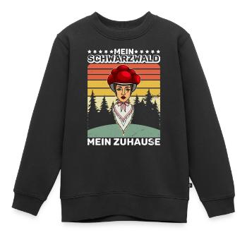 Ma Forêt-Noire, ma forêt natale - Sweat Premium enfant bio - noir - Devant - AI Model Kid Female (0cm)