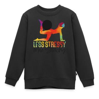 Pilates Instructor Teacher Pun - Kinder Premium Organic Sweatshirt - Schwarz - Vorne - AI Model Kid Female (0cm)