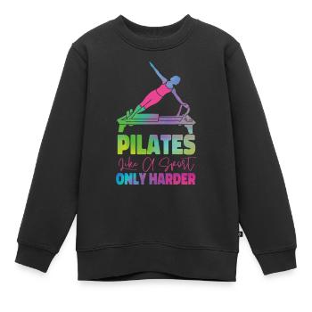 Pilates Instructor Teacher - Kinder Premium Organic Sweatshirt - Schwarz - Vorne - AI Model Kid Female (0cm)