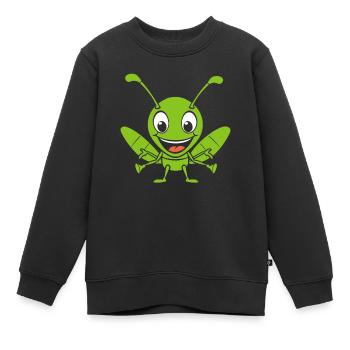 Heuschrecke - Kinder Premium Organic Sweatshirt - Schwarz - Vorne - AI Model Kid Female (0cm)