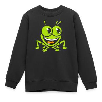 Heuschrecke - Kinder Premium Organic Sweatshirt - Schwarz - Vorne - AI Model Kid Female (0cm)