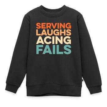 Volleyball Volleyballer - Kinder Premium Organic Sweatshirt - Schwarz - Vorne - AI Model Kid Female (0cm)
