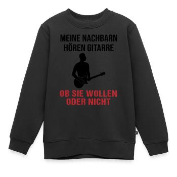 Nachbar-Gitarrensound Geschenk-Shirt - Kinder Premium Organic Sweatshirt - Schwarz - Vorne - AI Model Kid Female (0cm)