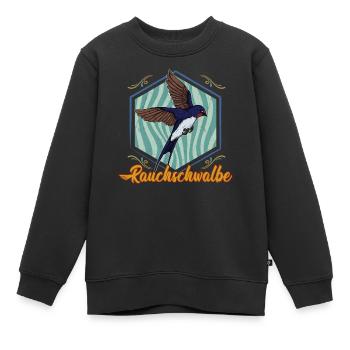 Hirondelle rustique Autriche Observation des oiseaux - Sweat Premium enfant bio - noir - Devant - AI Model Kid Female (0cm)