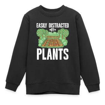 Gartenbau LandschaftsbauGarten Gärtner - Kinder Premium Organic Sweatshirt - Schwarz - Vorne - AI Model Kid Female (0cm)