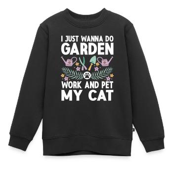 Gartenbau LandschaftsbauGarten Gärtner - Kinder Premium Organic Sweatshirt - Schwarz - Vorne - AI Model Kid Female (0cm)