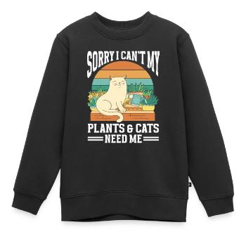 Gartenbau LandschaftsbauGarten Gärtner - Kinder Premium Organic Sweatshirt - Schwarz - Vorne - AI Model Kid Female (0cm)