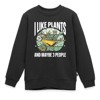 Gartenbau LandschaftsbauGarten Gärtner - Kinder Premium Organic Sweatshirt - Schwarz - Vorne - AI Model Kid Female (0cm)