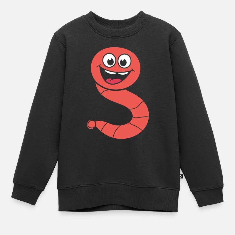 vers de terre - Sweat Premium enfant bio - noir