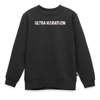 Ultramarathon Ekg Heartbeat - Kinder Premium Organic Sweatshirt - Schwarz - Vorne - AI Model Kid Female (0cm)