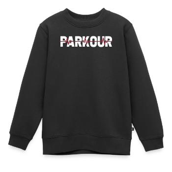 Parkour Ekg Heartbeat - Kinder Premium Organic Sweatshirt - Schwarz - Vorne - AI Model Kid Female (0cm)