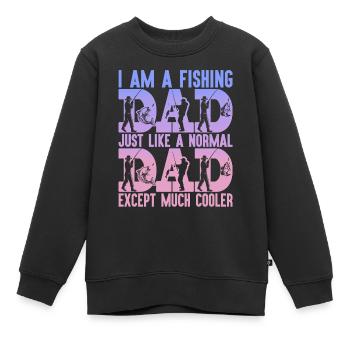 fisch, fisch, angeln, see, meer, angeln, fauna, exotisch - Kinder Premium Organic Sweatshirt - Schwarz - Vorne - AI Model Kid Female (0cm)