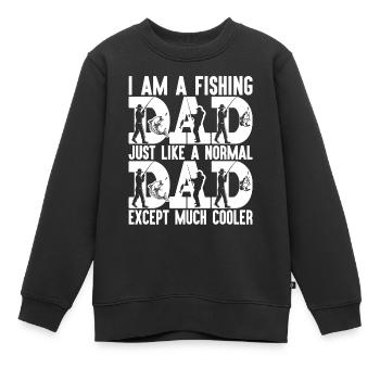fisch, fisch, angeln, see, meer, angeln, fauna, exotisch - Kinder Premium Organic Sweatshirt - Schwarz - Vorne - AI Model Kid Female (0cm)