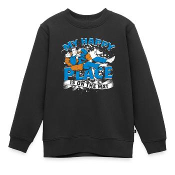Sambo My Happy Place Est Sur Le Tapis - Sweat Premium enfant bio - noir - Devant - AI Model Kid Female (0cm)