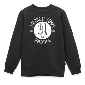 Ich habe keine Zeit zum Paddeln - Kinder Premium Organic Sweatshirt - Schwarz - Vorne - AI Model Kid Female (0cm)