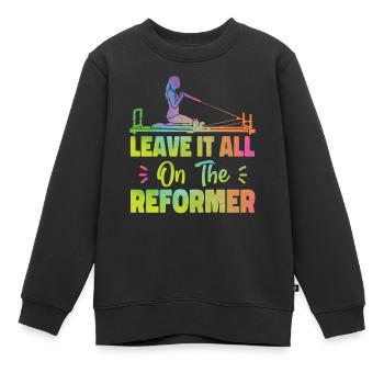 Pilates Instructor Teacher - Kinder Premium Organic Sweatshirt - Schwarz - Vorne - AI Model Kid Female (0cm)