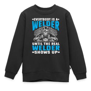 Schweißer Schweißen - Kinder Premium Organic Sweatshirt - Schwarz - Vorne - AI Model Kid Female (0cm)