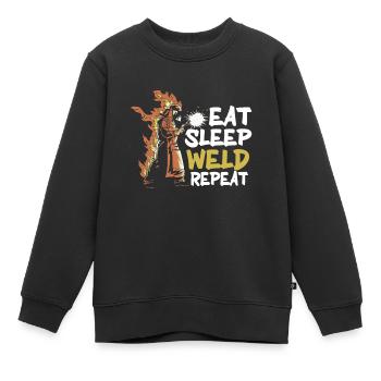 Schweißer Schweißen - Kinder Premium Organic Sweatshirt - Schwarz - Vorne - AI Model Kid Female (0cm)