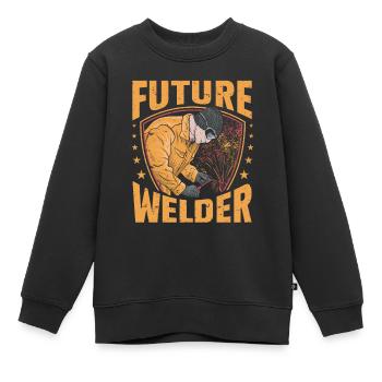 Schweißer Schweißen - Kinder Premium Organic Sweatshirt - Schwarz - Vorne - AI Model Kid Female (0cm)