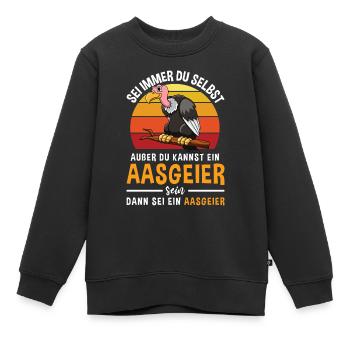 Greifvögel Vogelart Raubvogel Aasgeier - Kinder Premium Organic Sweatshirt - Schwarz - Vorne - AI Model Kid Female (0cm)