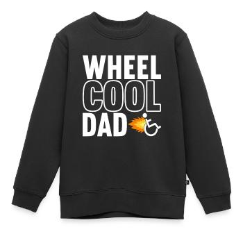 Personnes en fauteuil roulant Fauteuil roulant - Sweat Premium enfant bio - noir - Devant - AI Model Kid Female (0cm)