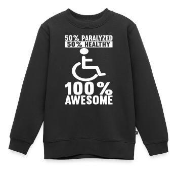 Personnes en fauteuil roulant Fauteuil roulant - Sweat Premium enfant bio - noir - Devant - AI Model Kid Female (0cm)