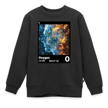 Periodensystem Element Sauerstoff (O) 008 - Kinder Premium Organic Sweatshirt - Schwarz - Vorne - AI Model Kid Female (0cm)