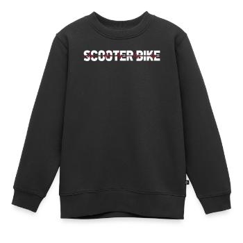 Motorroller Ekg Heartbeat - Kinder Premium Organic Sweatshirt - Schwarz - Vorne - AI Model Kid Female (0cm)