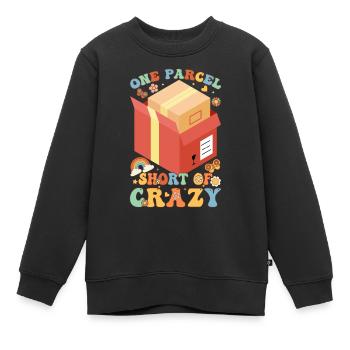 Postangestellte Postangestellte mit einem Paket ku - Kinder Premium Organic Sweatshirt - Schwarz - Vorne - AI Model Kid Female (0cm)