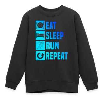 Jogging Fitness Femmes Course Course Course à pied - Sweat Premium enfant bio - noir - Devant - AI Model Kid Female (0cm)
