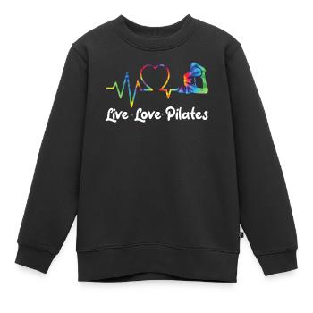 Pilates Instructor Teacher - Kinder Premium Organic Sweatshirt - Schwarz - Vorne - AI Model Kid Female (0cm)