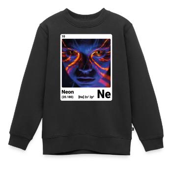 Élément du tableau périodique Néon (Ne) 010 - Sweat Premium enfant bio - noir - Devant - AI Model Kid Female (0cm)