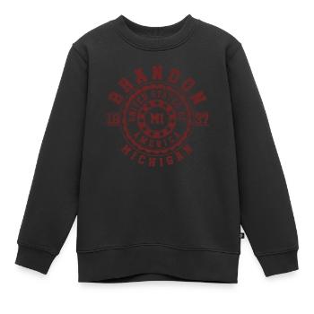 Brandon MI | Michigan Reise & Souvinier Geschenk - Kinder Premium Organic Sweatshirt - Schwarz - Vorne - AI Model Kid Female (0cm)