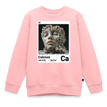 Calcium Ca chemisches Element Periodensystem 020 - Kinder Premium Organic Sweatshirt - Rosa - Vorne - AI Model Kid Female (0cm)