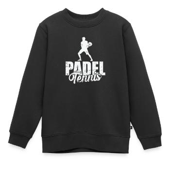 Padel Tennis Teamplay - Kinder Premium Organic Sweatshirt - Schwarz - Vorne - AI Model Kid Female (0cm)