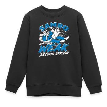 Sambo où les faibles deviennent forts - Sweat Premium enfant bio - noir - Devant - AI Model Kid Female (0cm)