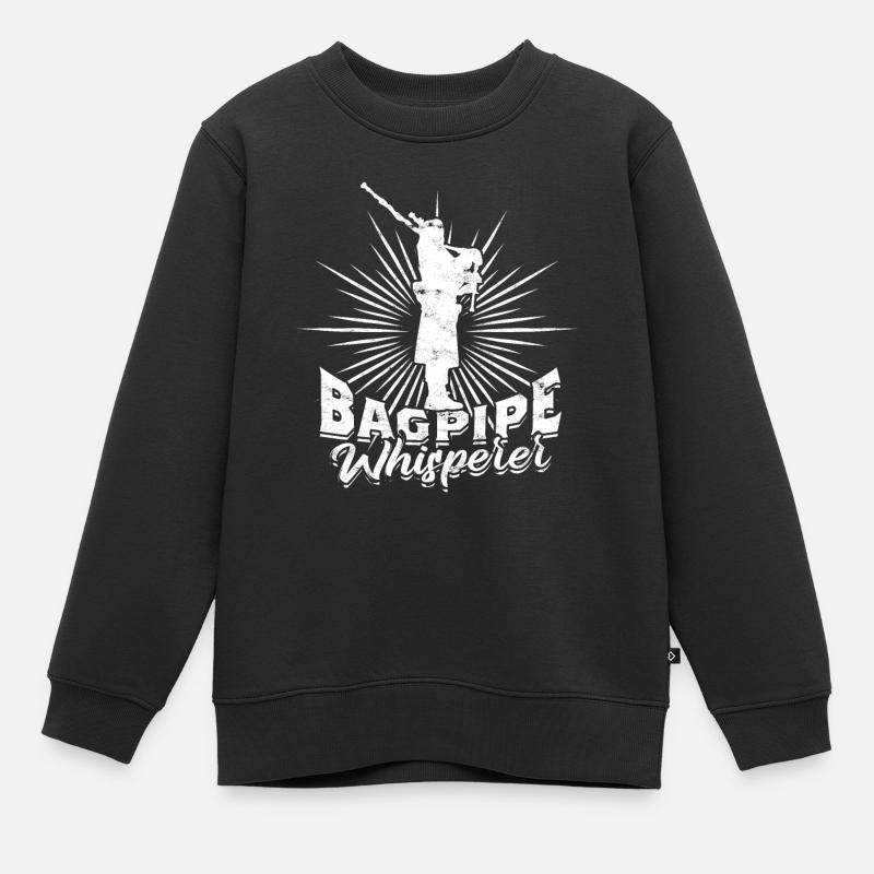 Dudelsack Sackpfeife Bagpipe Whisperer - Kids Premium Organic Sweatshirt - black