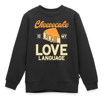 Cadeau de gâteau au fromage - Sweat Premium enfant bio - noir - Devant - AI Model Kid Female (0cm)
